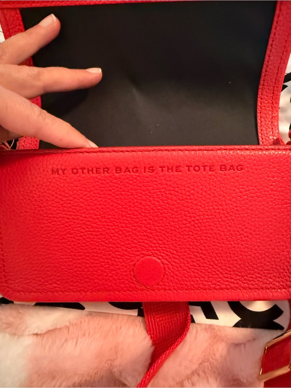 Marc Jacobs Mini Bag in bright red with adjustable strap - Picture 7 of 8